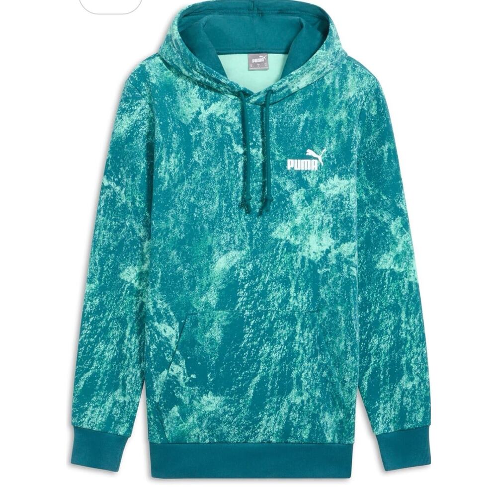 PUMA Men's Graphic Hoodie Cold Green NWT Size S